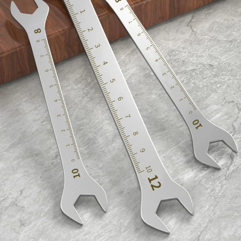 Thin Fastener Spanner with Markings Rust-Resistant for Home Repair, Maintenance Tasks, and Narrow Access Fastener Use