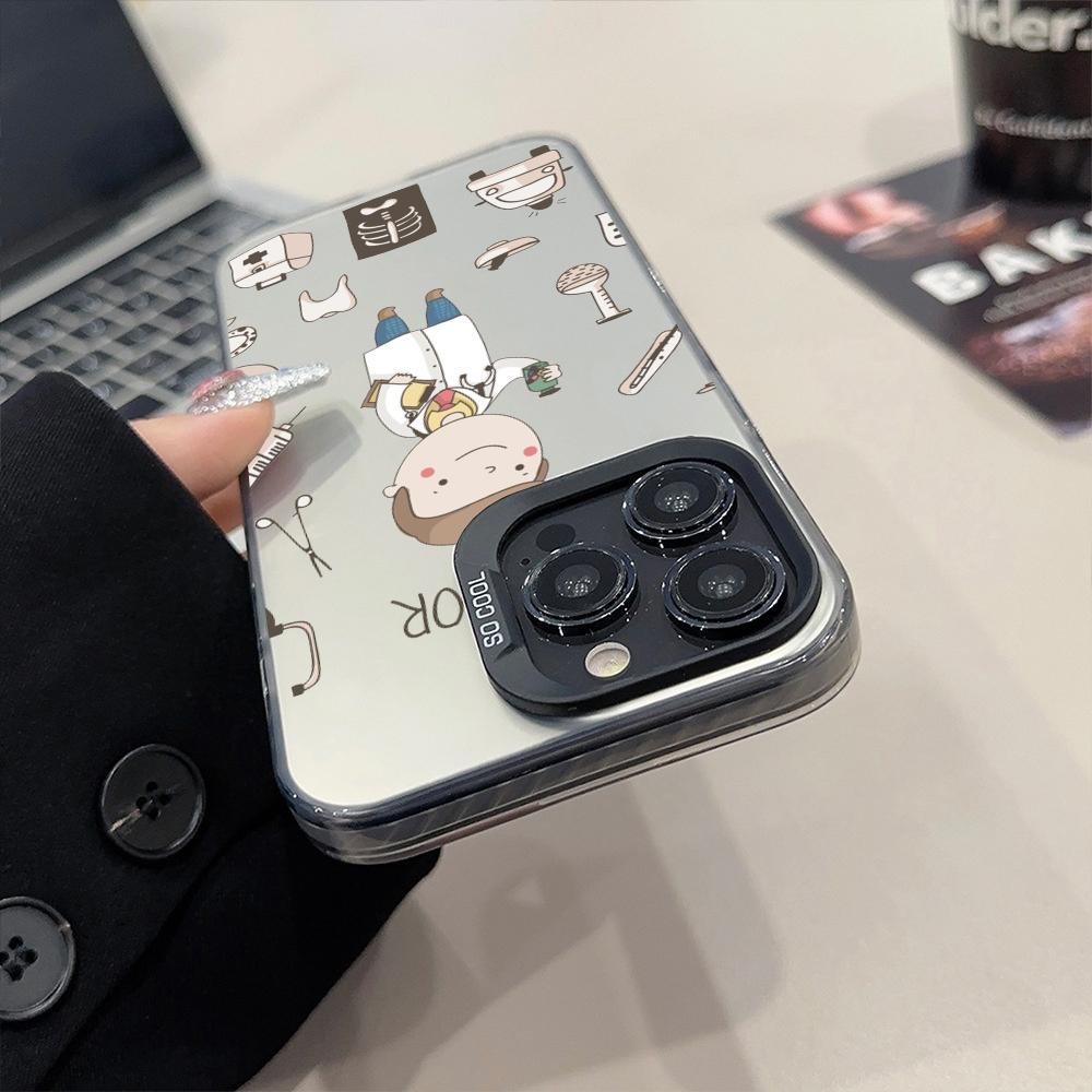 

Cartoon Cute Profession Teacher Phone Case Matte Colored Silver For IPhone 17 15 14 16 13 12 11 Pro Max Plus XS X Shockproof Har iPhone 11