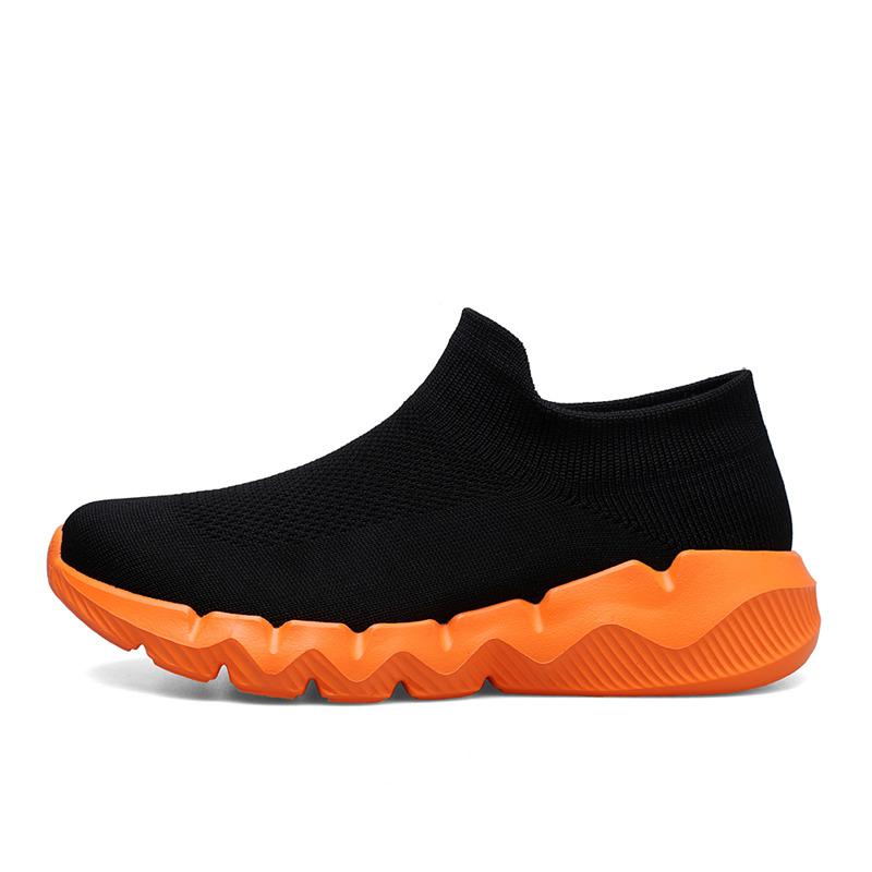 Red Knit Men's Sock Shoes Slip-on Lightweight Casual Sneakers Unisex Big Size 48 Non-slip Comfortable Sport Shoes Women Sneakers