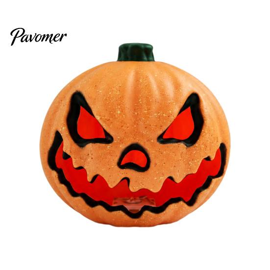 Long-lasting LED Pumpkin Halloween Evil Lantern, Large Light Up Jack O Lantern Decor with Integrated for Party Scene, Spooky Outdoor Indoor