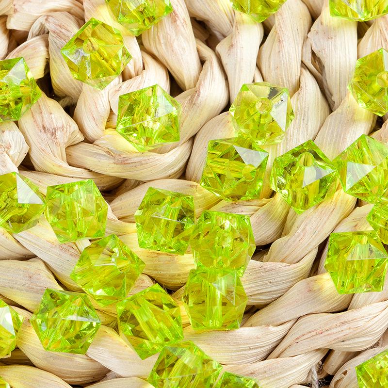 8-12mm Transparent Acrylic Square Loose Beads for DIY Beading Crafts