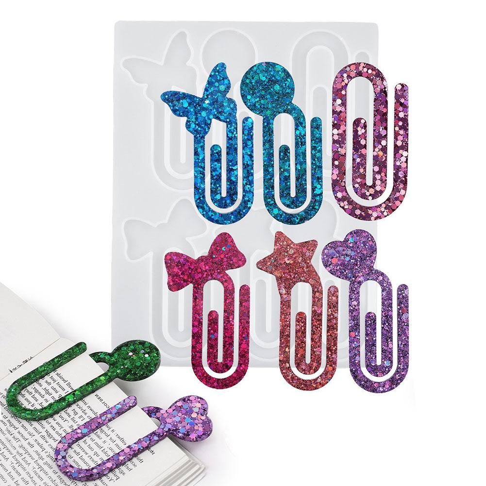 Paperclips Bookmarks Silicone Mold,Butterflies/Heart/Star Resin Mold,DIY Unique Resin Craft Kits For Beginners