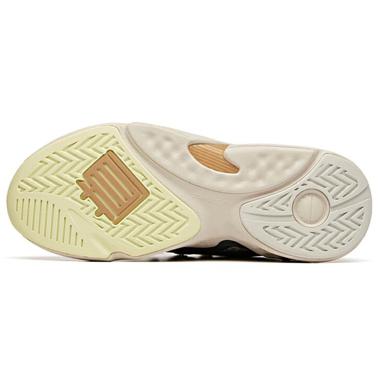 New Anta Bastard Slip Resistant Coverage Low Top Chunky Sneakers Men's Gray Brown Yellow 112048081-2
