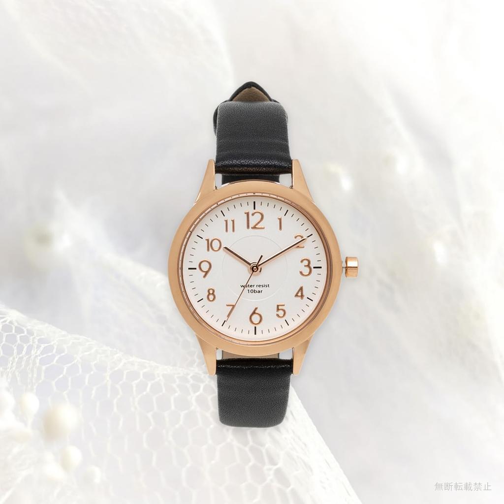 [Fieldwork] Waterproof Juvia Analog Leather Strap ST257Z-5 Women's Black