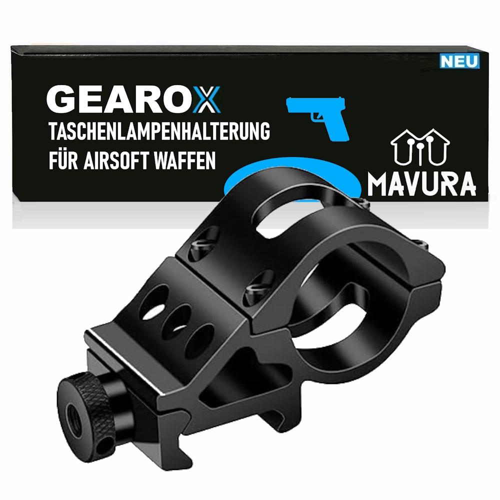 GEAROX Uniwersalny uchwyt LED do latarki do broni Airsoft Uniwersalny uchwyt
