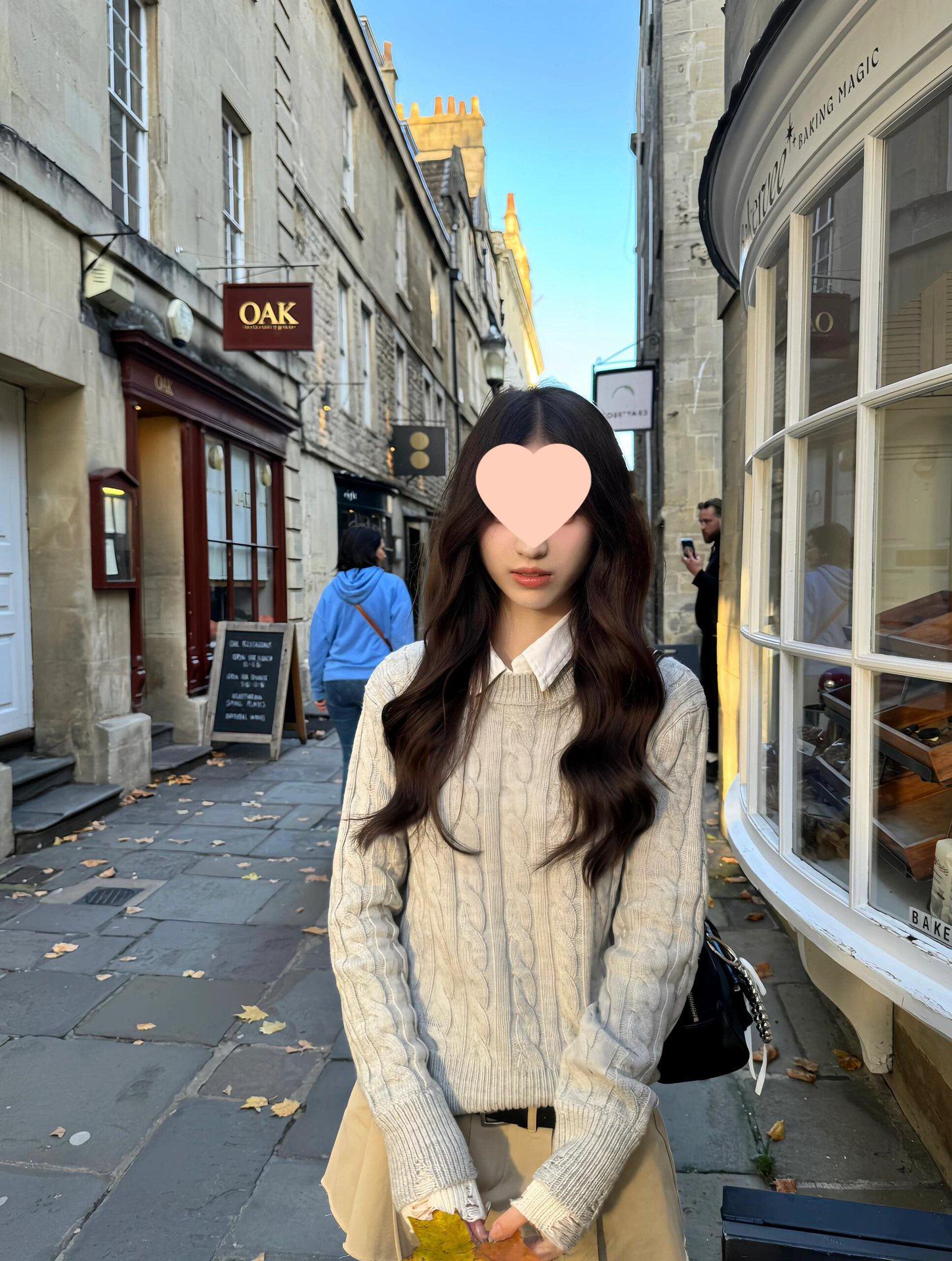 

Gray Women s Cable Knit Round Neck Sweater - 2025 Autumn/Winter Petite Casual Pullover L (105-115 jin)