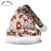 2024 Personalized Christmas Santa Hat - Short Plush, Printed, for Adults & Kids