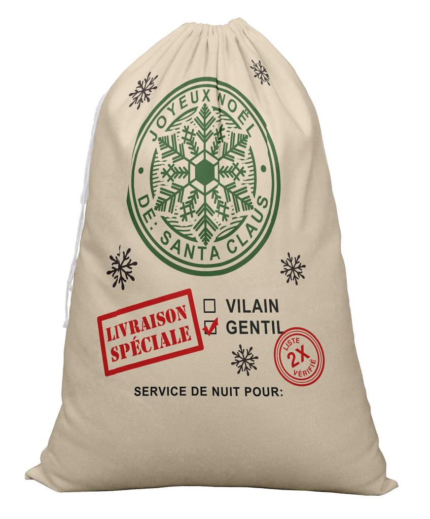 Printtoo Pack Of 2 Drawstring Special Delivery Extra Large Size Christmas Sack Re-Usable Xmas Present Storage 27x20 Inch