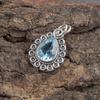 Sky Blue Topaz Gemstone Pendant, Handmade Gorgeous Jewelry, 925 Sterling Silver Jewelry, Bohemian Pendant Gift For Her