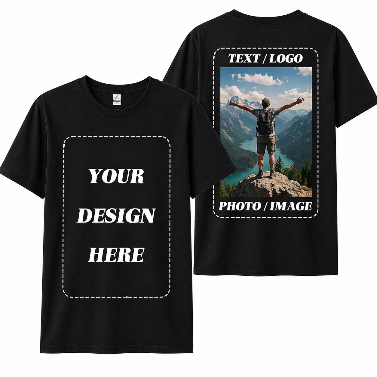 Wholesale Custom T-Shirt Your Design Print Personalized Logo Photo Text Print 2XL
