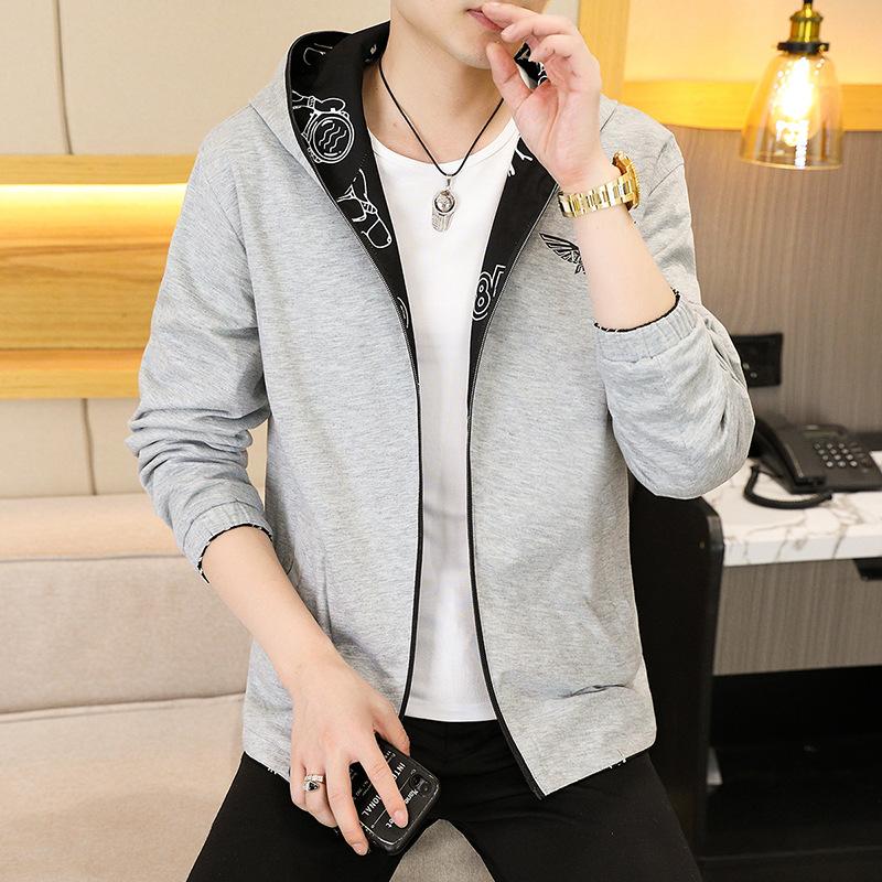 Spring and Autumn Coats Men's Trend Loose and Fat Plus Size Casual Jackets on Both Sides Autumn Tops