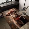 1PC cow, floral Non-Slip Floor Carpet Compatible for Office&Living Room&Bedroom&Dining room - Flat-Weave Machine-O362