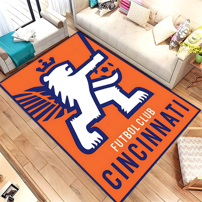 FC Cincinnati (1) Rug Suitable For Living Rooms Bedrooms Computer Rooms Dining Areas And Placement Under Tables And Chairs Also An Ideal Choice For Of