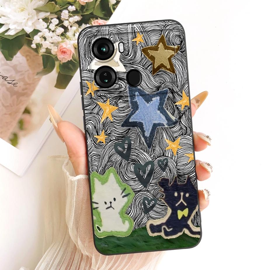 For Itel P40 Plus Case P683L Luxury Candy Painted Cover Soft TPU Matte Phone Case For Itel P40 P 40 ItelP40 P40+ Back Cover Bags