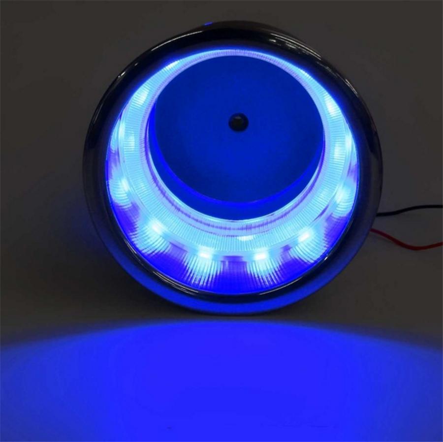 4x Stainless Steel Car Cup Drink Holder 14 LED w/ Remote RGB Lights for Truck RV
