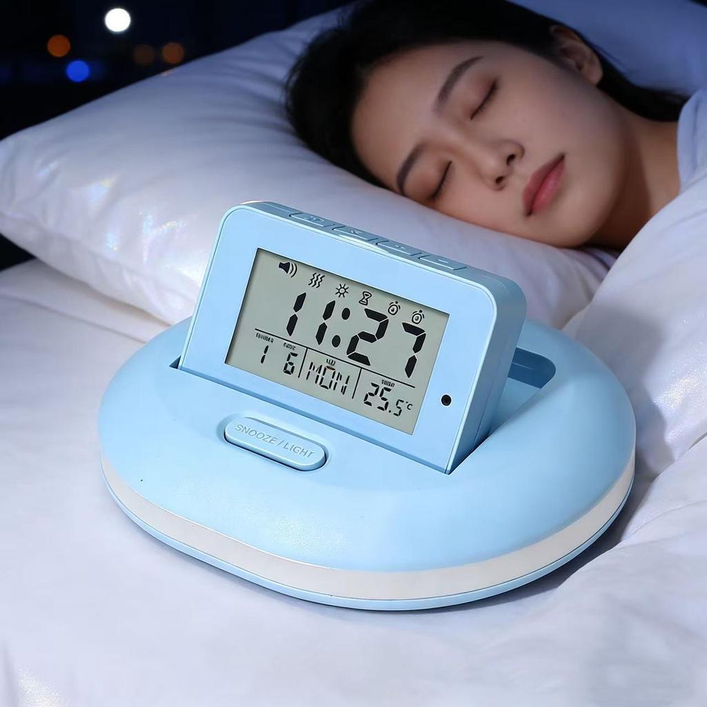 Rechargeable Jade Rabbit Music Alarm Clock and Night Light for Kids