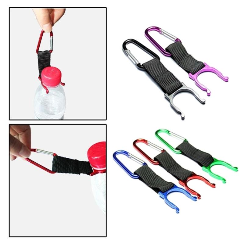 Aluminum Water Bottle Hook Outdoor Carabiner Water Bottle Clip Bottle Carrying Clip Bottles Holder Hook for Travelings