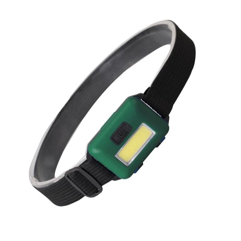 Outdoor COB Mini Headlight 3 Modes LED Night Riding Waterproof Battery Flashlight Headlight Torch Lantern Camping Night Fishing