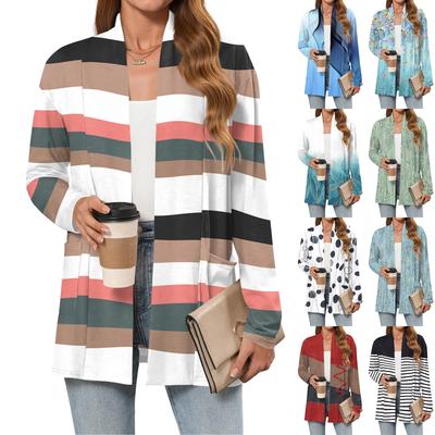 Damen Leichte Strickjacken Offen Vorne Langarm Lässig Locker Dünne Strickjacken Mit Taschen