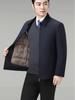 2025 Winter Men's Middle-Aged Down Jacket with Detachable White Duck Down Liner - Cold-Resistant Outerwear for Dad
