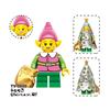 3 Christmas Series Holiday Elf Santa Claus Assembled Building Block Figure Bag