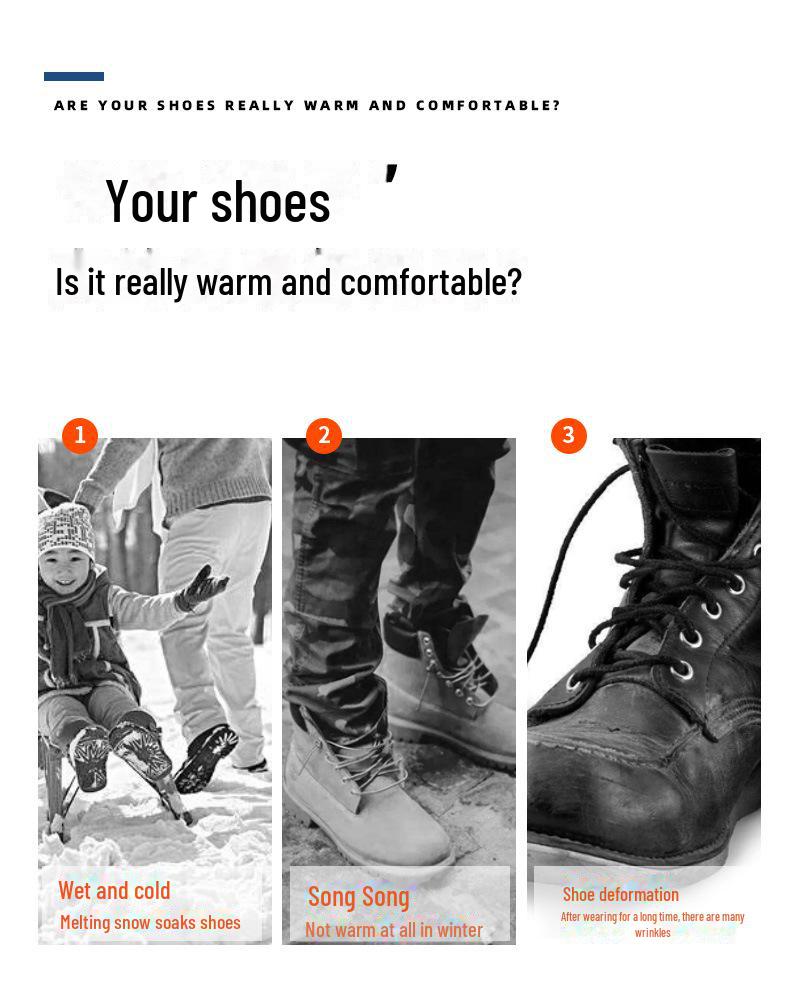 Pánské zimní sněhule - Teplé, nepromokavé, protiskluzové, sametem podšité, vlněný komfort pro střední a starší věk