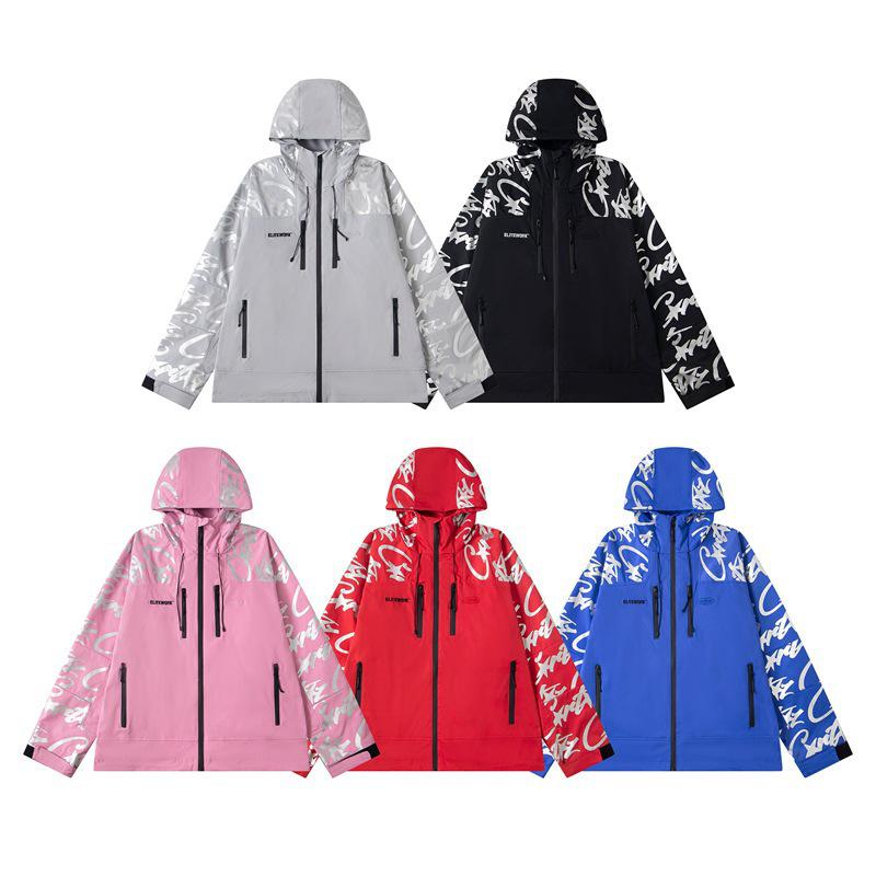 Set Giacca Antivento Riflettente Corteiz Alcatraz & Pantaloni Lunghi Casual