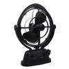 Auto Sensing DC 3 Speed Cabin Fan Quiet Omnidirectional Low Power Draw Fan for Boats and RVs Black