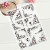 PVC Plastic Stamps for DIY Scrapbooking Photo Album Decorative Cards Making Stamp Sheets Flower Pattern 16x11x0.3cm