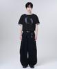 Mubeun Curved Wide Cargo Pants Black