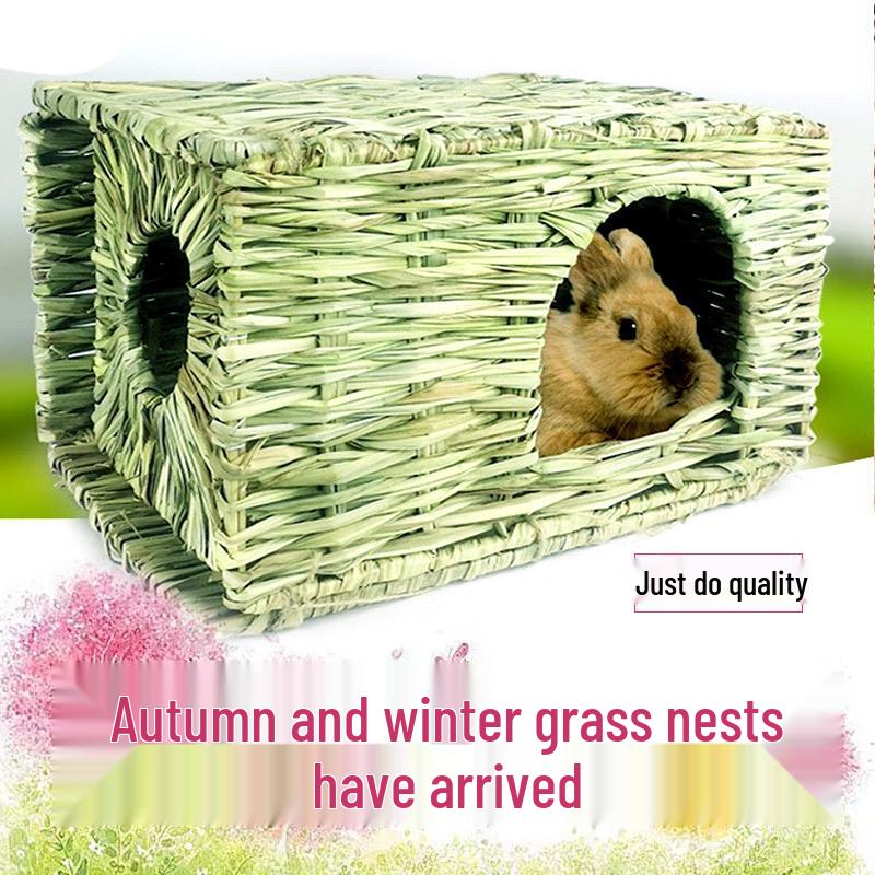 Foldable Grass Nest for Small Pets: Rabbit, Hamster, Guinea Pig