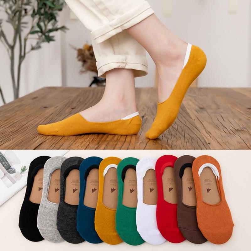 Damskie Oddychające Siateczkowe Skarpetki typu Stopka - Antypoślizgowe, Jednokolorowe, Niewidoczne, Wszechstronne na Wiosnę/Lato