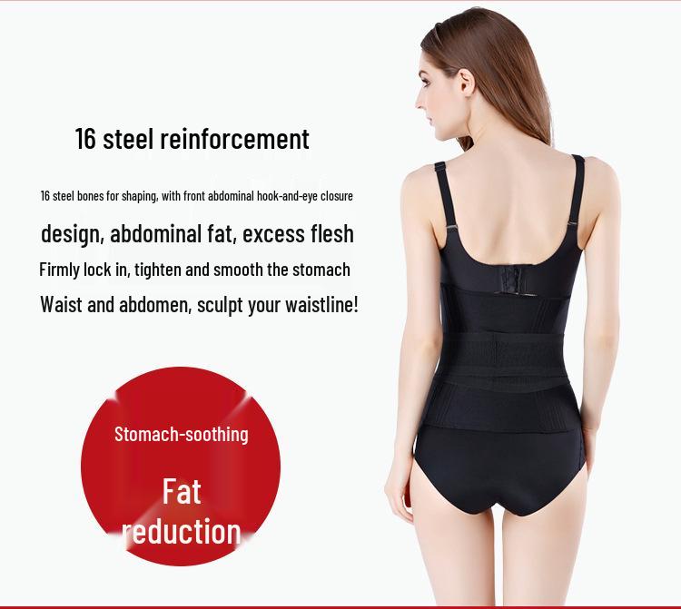 Slim Flex 5638 Tummy Control Waist Cincher - Long Style, Steel Bones Body Shaper