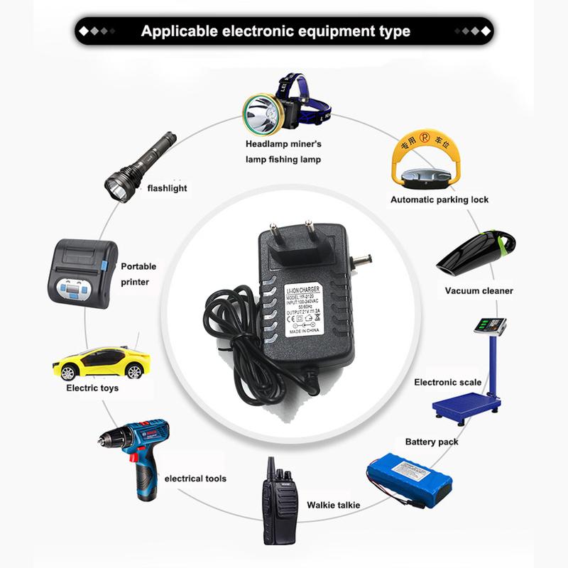 18650 Lithium Battery Charger 90 degree right angle DC 4.2V 8.4V 12.6V 16.8V 21V 29.4V 1A 2A DC Power Supply Adapter