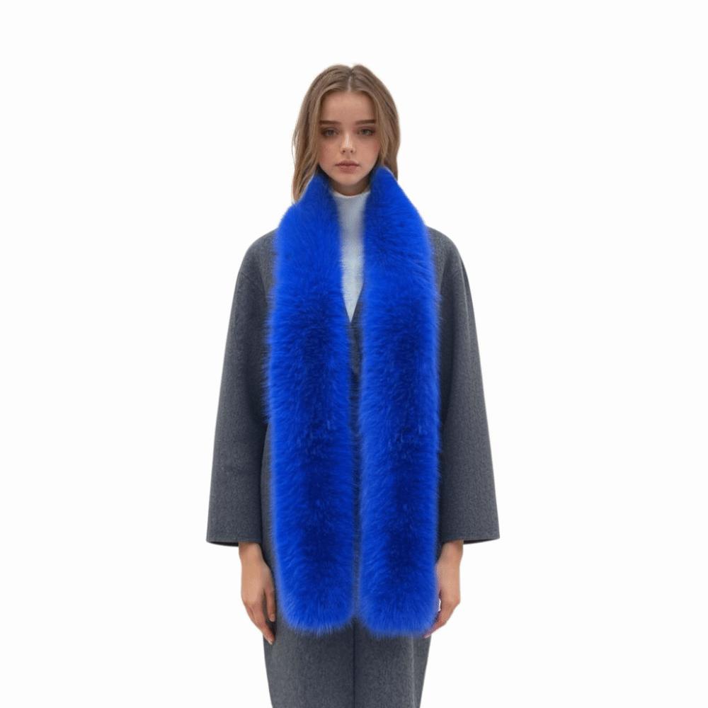 Fashionable 179*12cm Fake Fur Long Scarf Thick Soft Long Strip Scarf Fur Decor Winter Fluffy Scarf for Women Men Outdoor