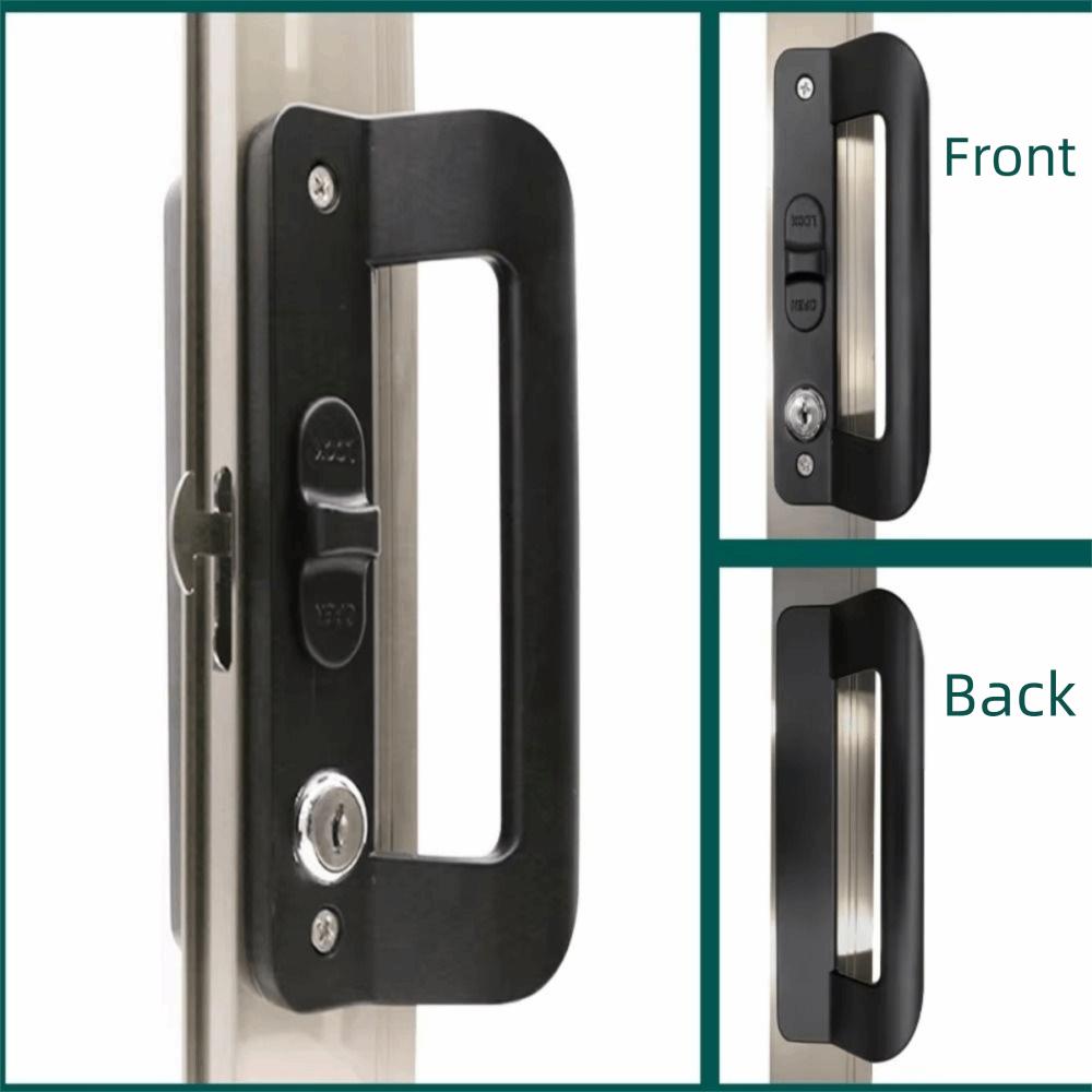 With Key Anti-theft Door Lock Set Aluminum Zinc Zinc Alloy Sliding Door Handle Replacement  Garage Sheds