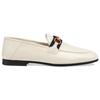 GUCCI Slip Loafer Web White Leather Women's (Unisex) Women's Casual Unlined Shoes 631619 CQXM0 9065