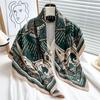 Versatile 90*90cm Big Square Scarf Silk Scarf Women Wrap Wholesale Classic Vintage Print Scarf Hijab Shawl Tie Bag Accessories