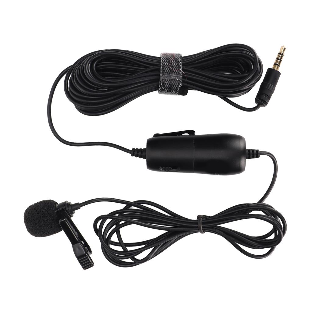 S2 Lavalier Microphone Professional Lapel Mic with 6.5mm Adapter for Recording Video Vlogs Podcasts Interviews
