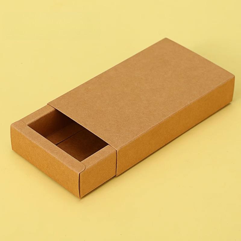 With Clear PVC Window Delicate Drawer Display  Kraft Paper Gift Packing Case Wedding Party Cookie Candy Boxes Anniversary Birthday Gift Boxes 10pcs