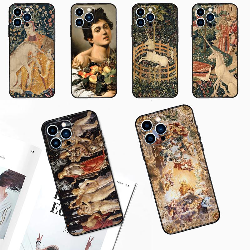 Renaissance Art Painting Phone Case For iPhone 17 Pro Max 11 14 15 16 Pro Max Plus 12 13 Mini 17 Air 16e Back Cover