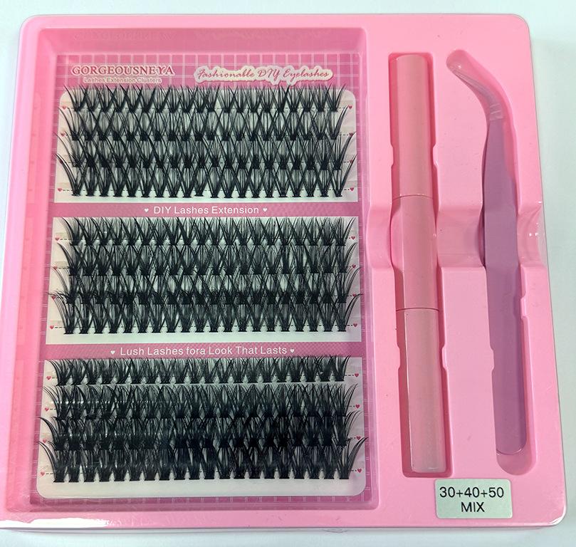 10 Rows Of Glue-Free Comics Diy False Eyelashes Single Cluster Natural Simulation Mother Is Not Naked Makeup Curl