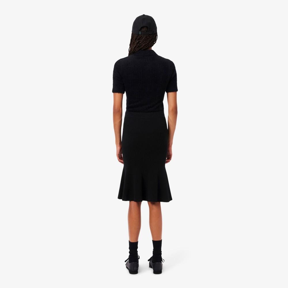 Lacoste Women's 3D Rib Knit Flared Midi Skirt JF4162-55N031