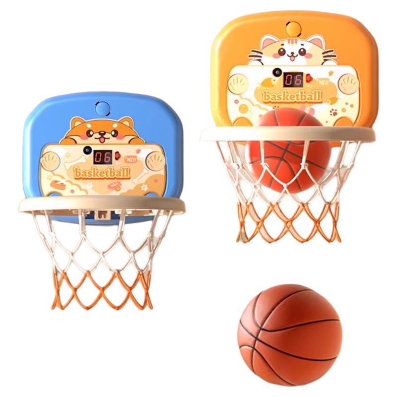 Indoor No-Drill Wall-Mounted Basketball Hoop for Kids