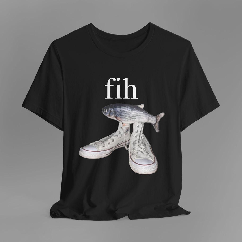 Divertente T-shirt Meme Pesce Bomboclat Tendenza Moda Streetwear Y2k Magliette Manica Corta Donne Harajuku T-shirt Stile Vintage