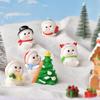 Christmas Micro Landscape High-Quality Snow Landscape Decoration Resin Figurines Miniature Christmas Scene For Winter
