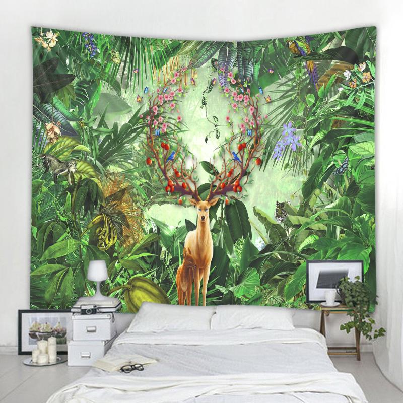 Tropical Jungle Animal Wall Hanging Tapestry Home Decoration Tapestry Beach Towel Yoga Mat Tapestry