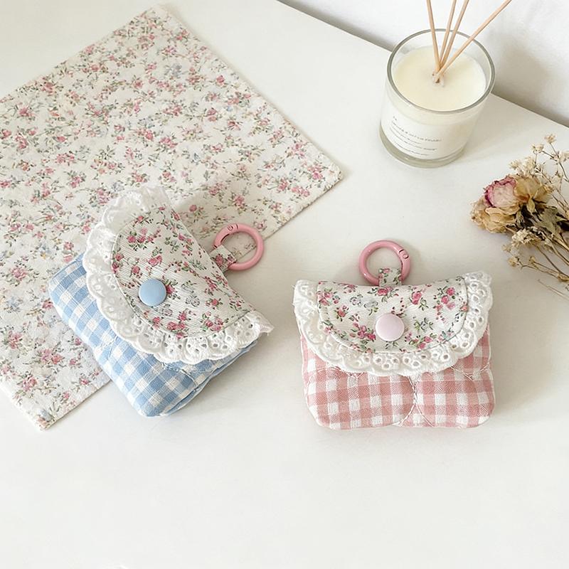 Earphone Case Pouch Mini Storage Bags Cute Coin Purse Earphone Storage Bag Flower Pouch For Bags Pendants