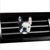 Bonito cão estilo acrílico purificador de ar condicionado saída de ventilação decoração perfume clipe fragrância interior do carro cheiro