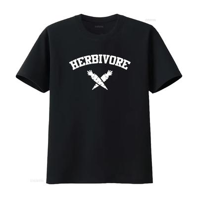 Mens Herbivore Vegan Carrot Vegetable Vegetarian Vegans Athletic T Shirt Vintage Washed Stylish Casual Top For Everyday Wear